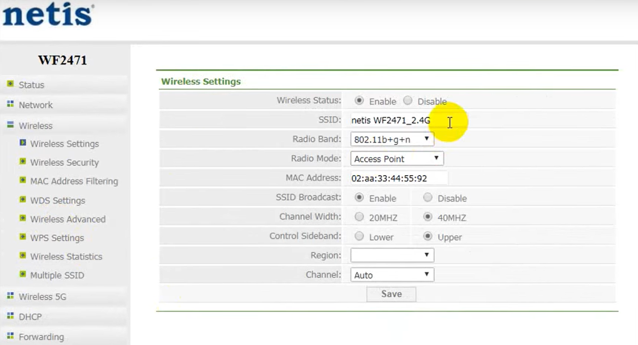 Netis Router Change SSID