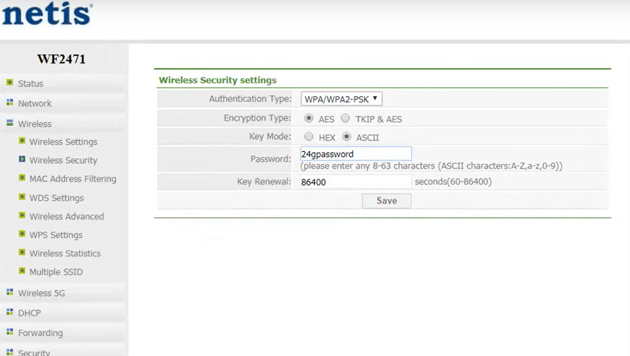 Netis Router Change WiFi Password