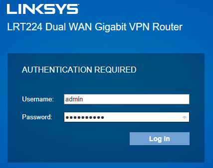 linksys router login