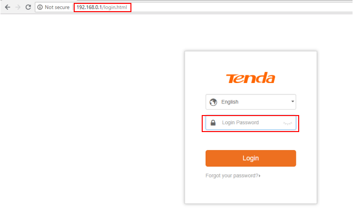 tenda router login
