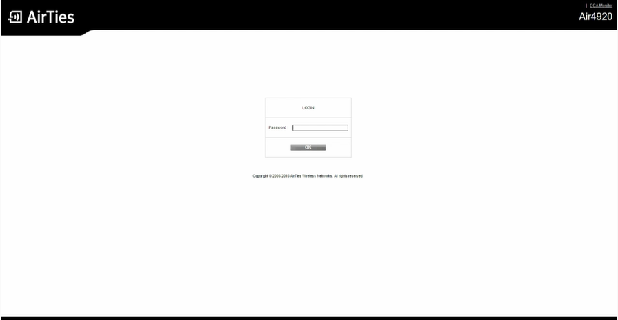 Air4920.local AirTies Air 4920 login