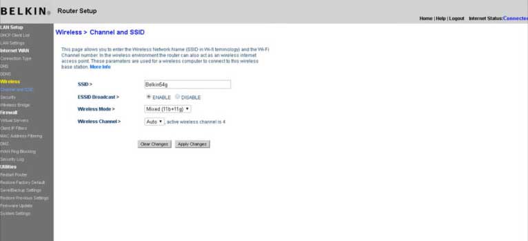 Belkin http://router change wifi name and password 1