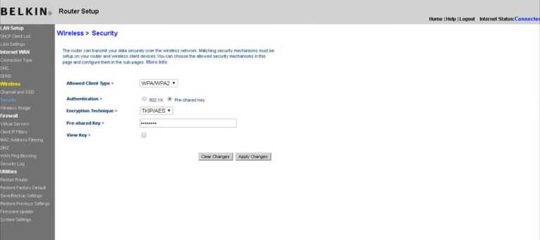 Belkin http://router change wifi name and password 2