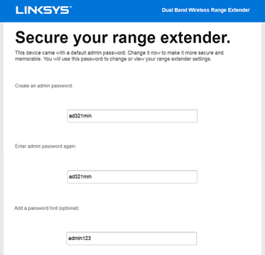 Linksys range extender setup 4
