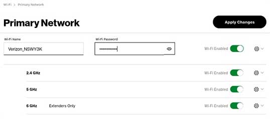 Mynetworksettings.com change wifi name and password