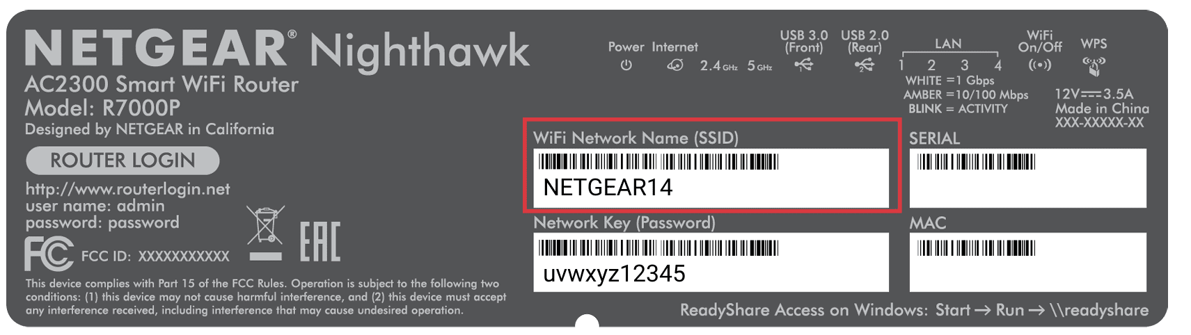 NETGEAR SSID