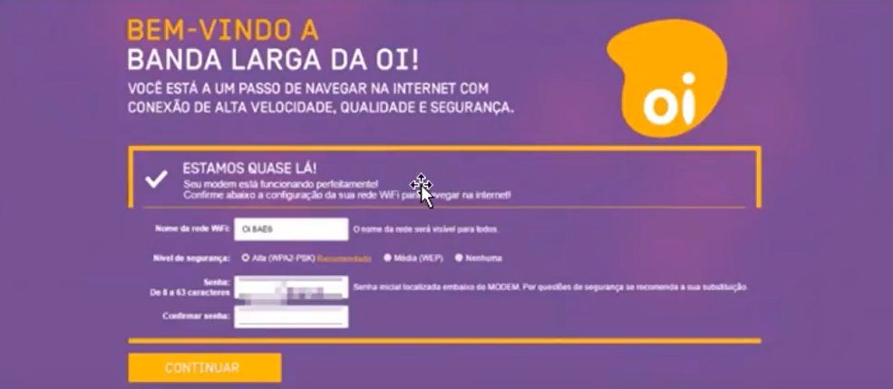 Oi modem Iniciarbldaoi change wifi network name and password