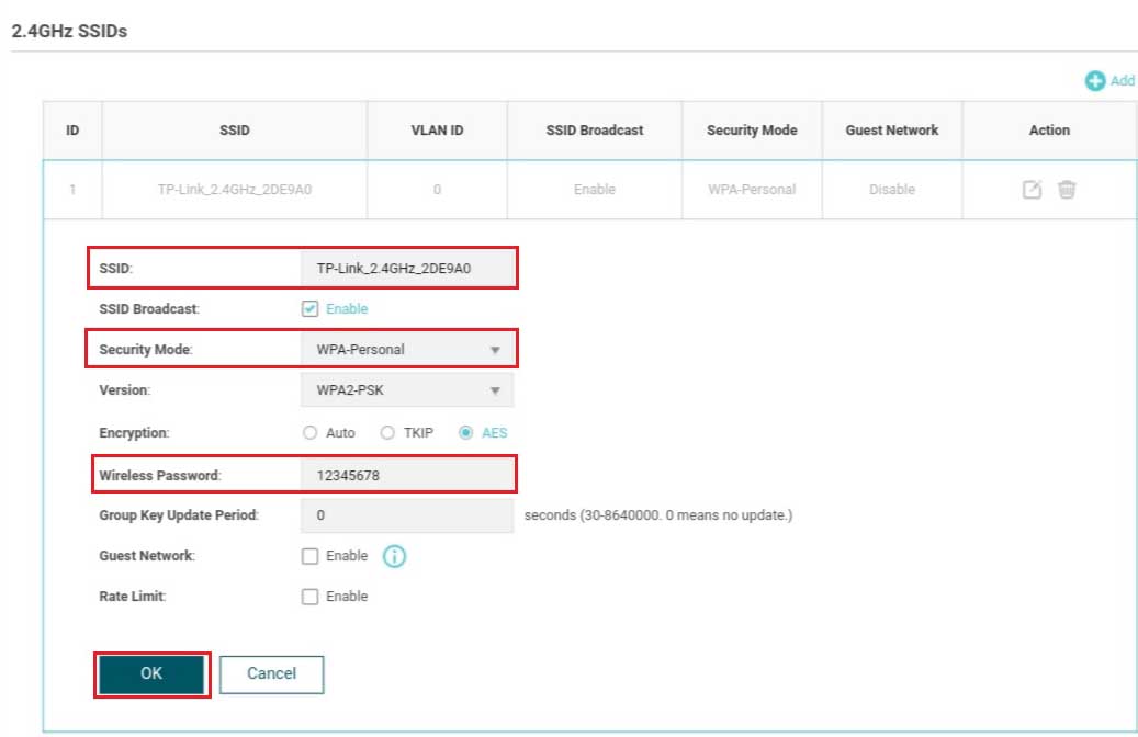 Tplinkeap.net TP Link EAP change wifi name and password 2