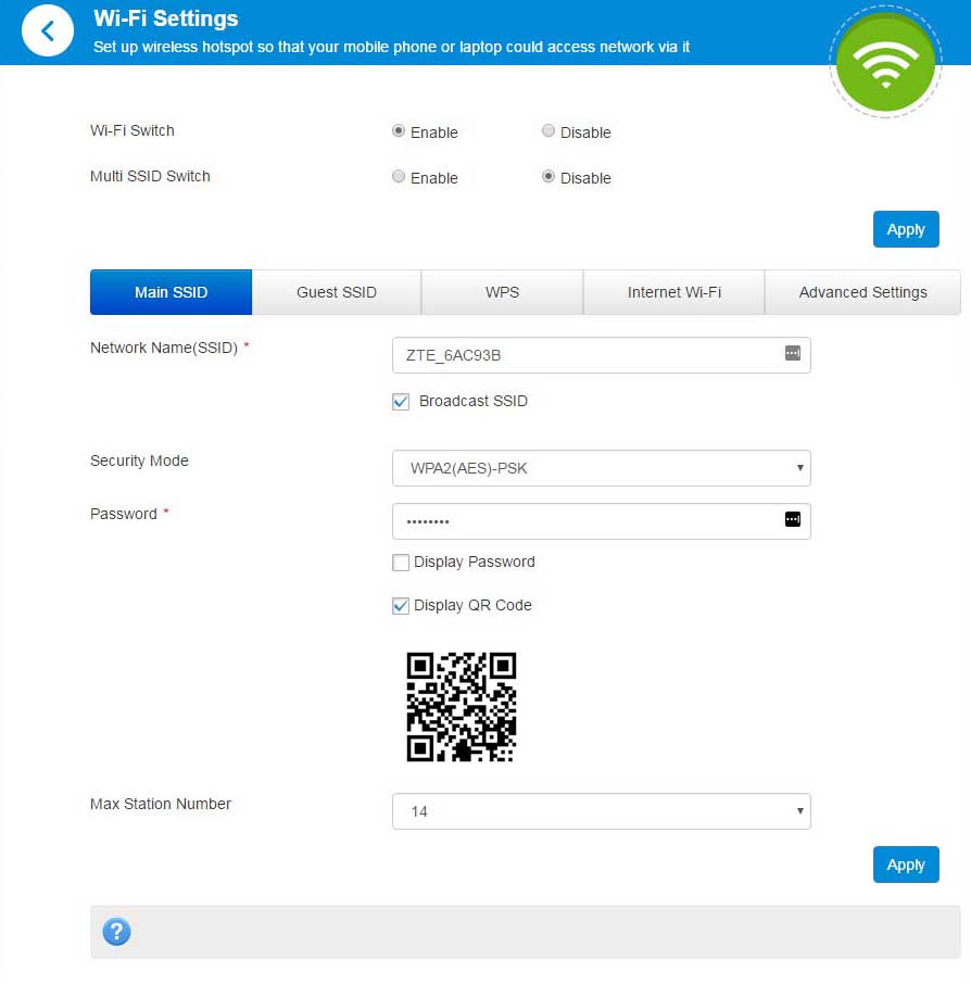 Ufi.ztedevice.com ZTE 4G Mobile Hotspot change wifi network name and password 2