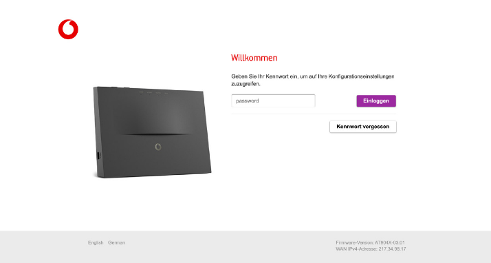 Vodafone EasyBox login
