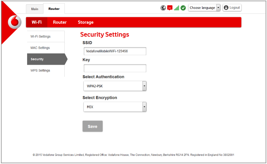 VodafoneMobile.wifi change WiFi Password and Network Name