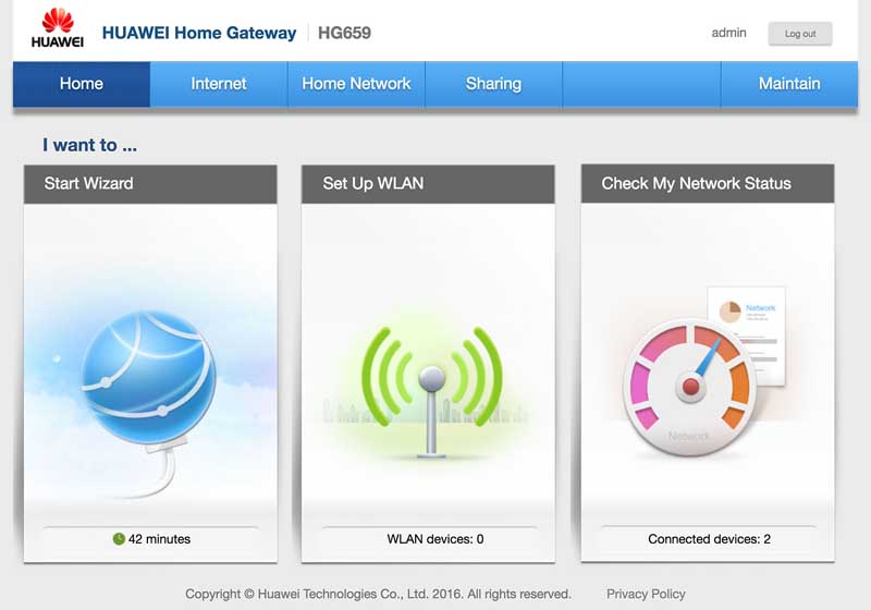 huawei hg659 Mediarouter.home change wifi network ssid and password 1