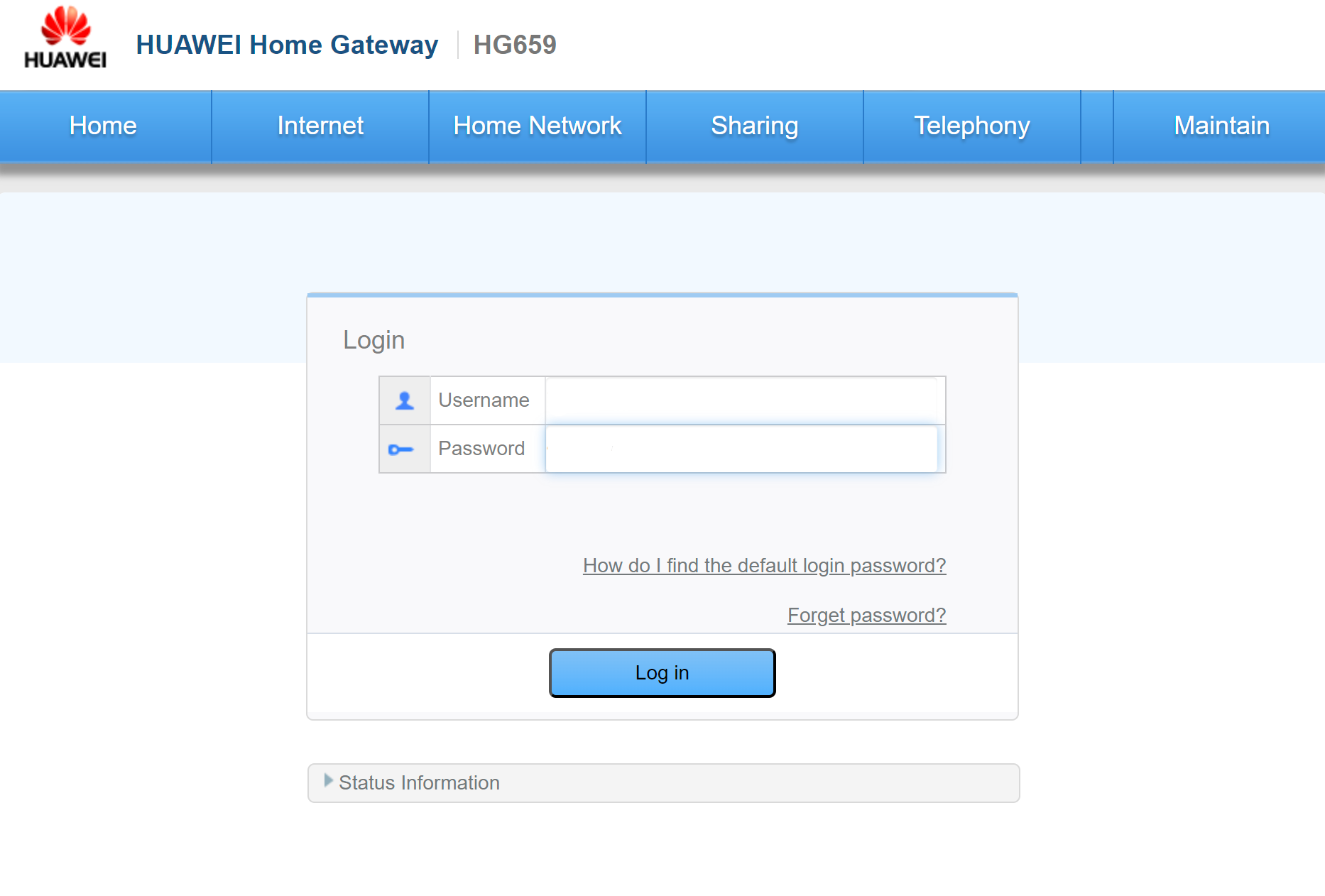 huawei hg659 Mediarouter.home login