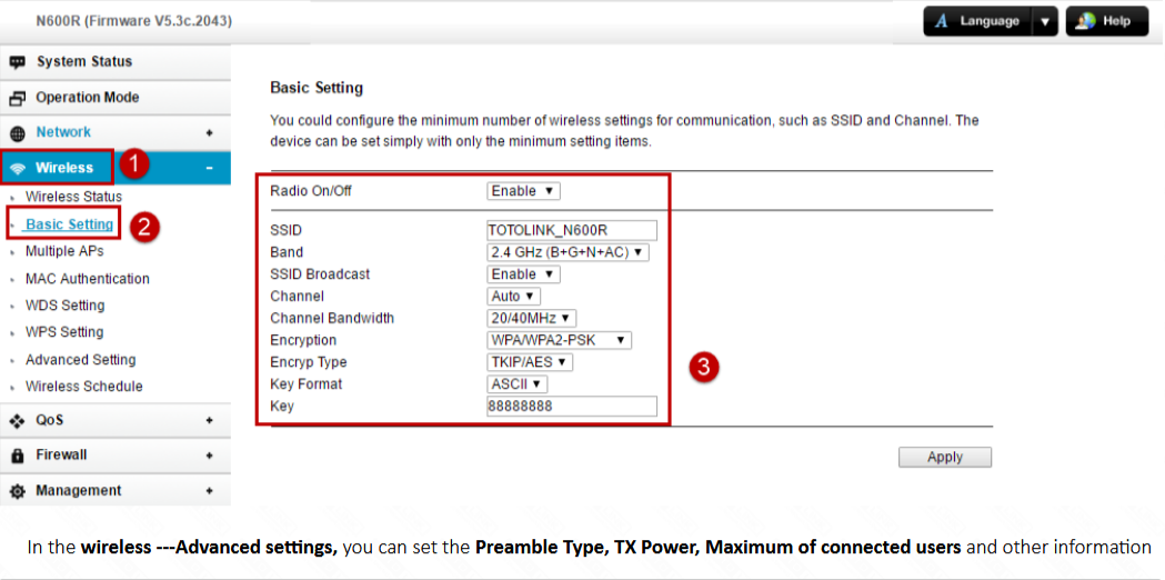 itotolink.net change wifi ssid and password advanced setup