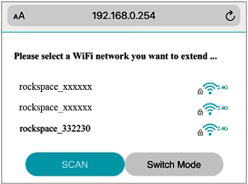 setup rock space WiFi extender 2
